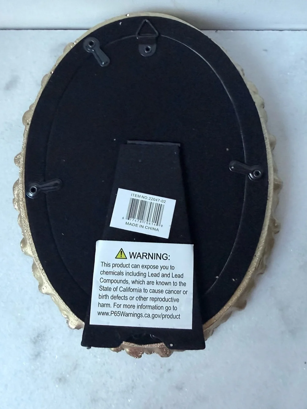 Maison Illuminée Gold Oval Floral Picture Frame 4”x6” photo